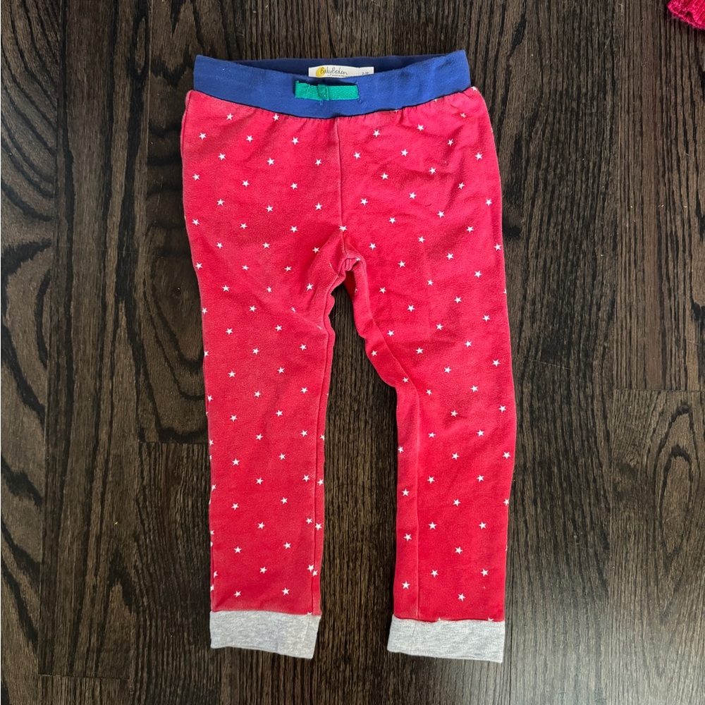 Red Star Patterned Pajama Pants